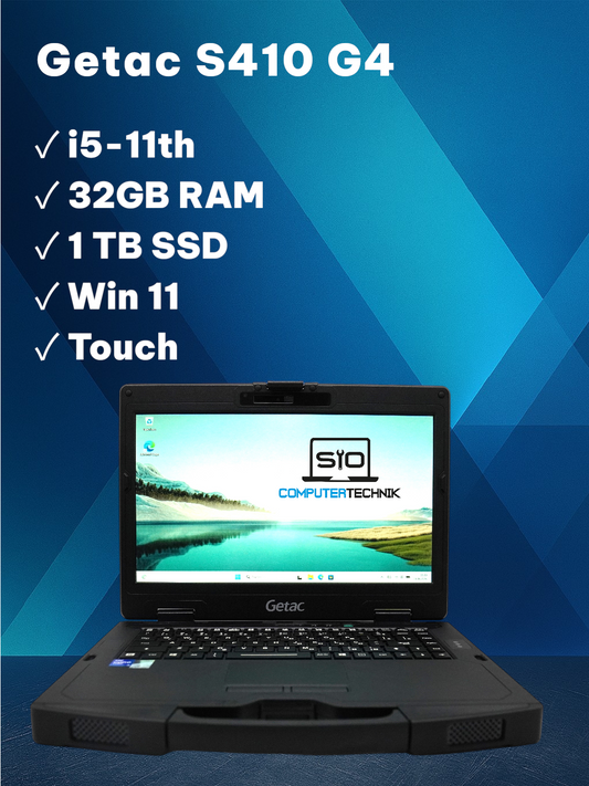 Getac S410 G4 i5-1145G7 32GB RAM 1TB SSD 14" FHD TOUCH Win11 - QWERTY -  wie neu