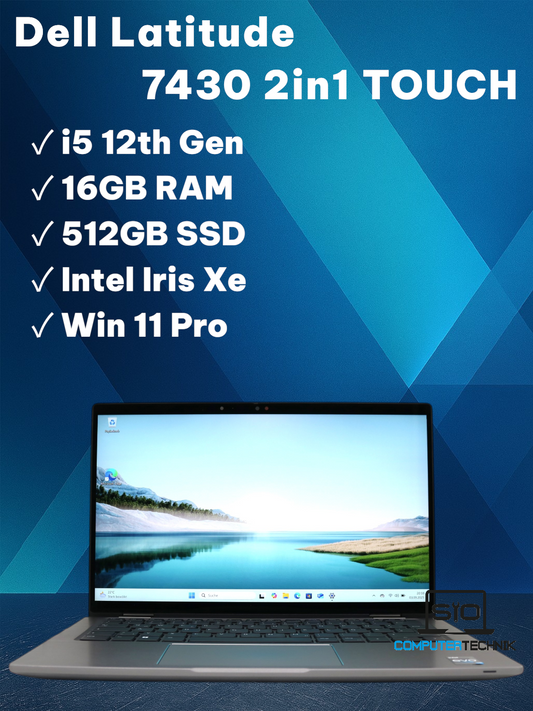 Dell Latitude 7430 i5-1235U 16GB RAM 512GB SSD FullHD 14 Touch 2in1 LTE Win11#G1