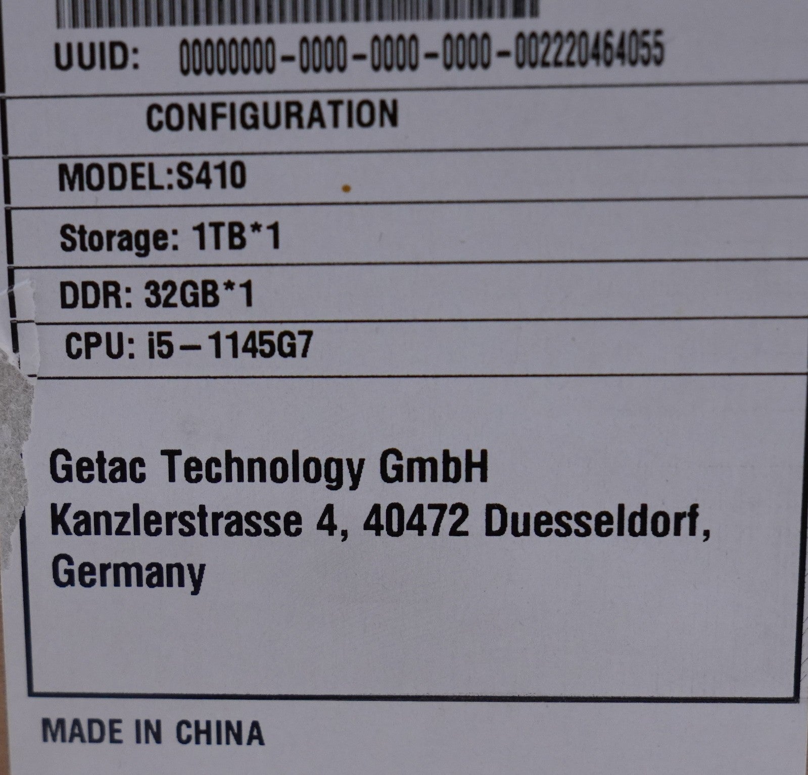 Getac S410 G4 i5-1145G7 32GB RAM 1TB SSD 14" FHD TOUCH Win11 - QWERTY -  wie neu