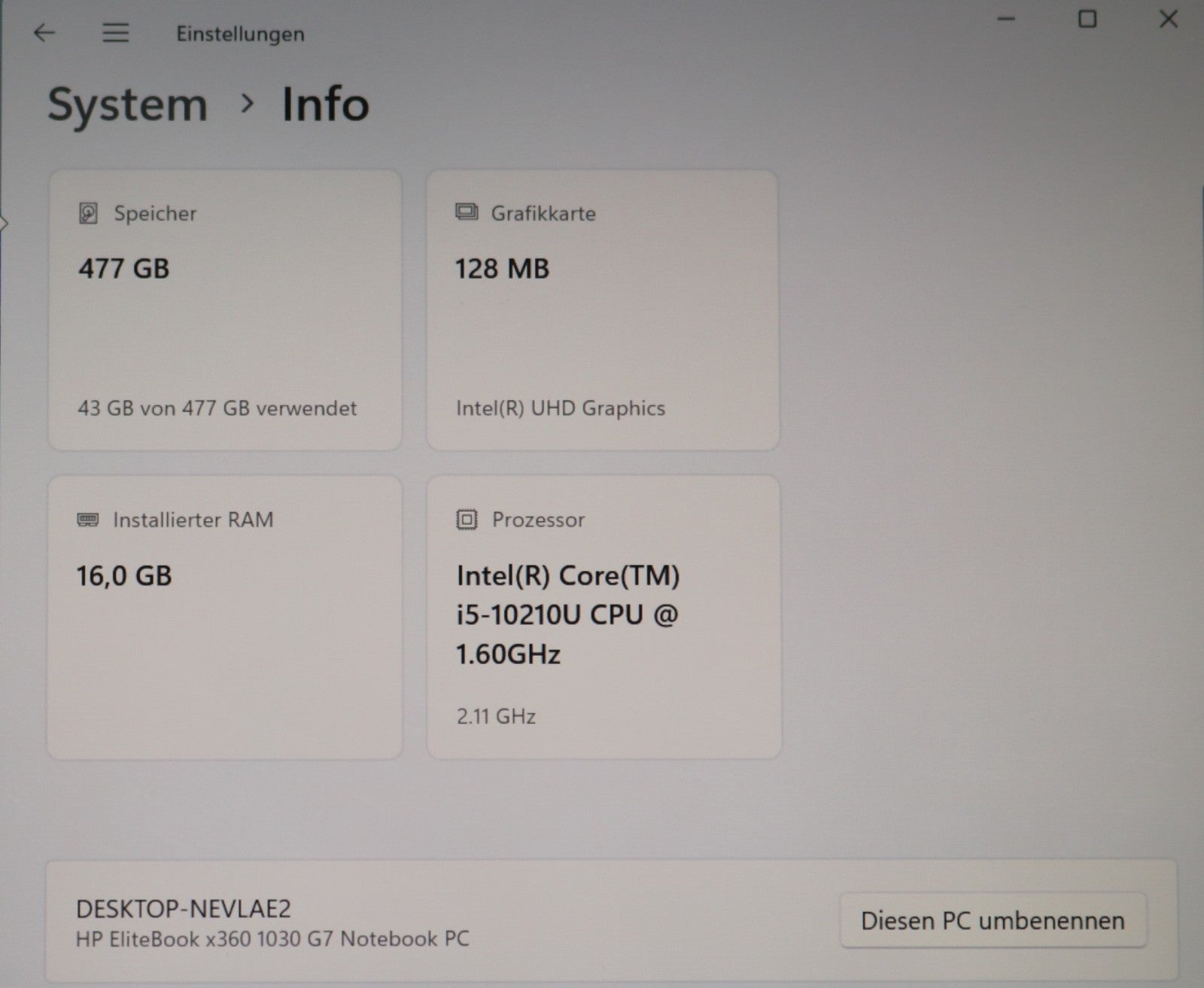 HP Elitebook x360 1030 G7 i5-10210U 16GB RAM 512GB SSD FullHD Touch Fingerprint