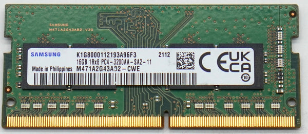 Samsung 16GB RAM DDR4 3200MHz SO-DIMM 1Rx8 PC4-3200AA-SA2-11