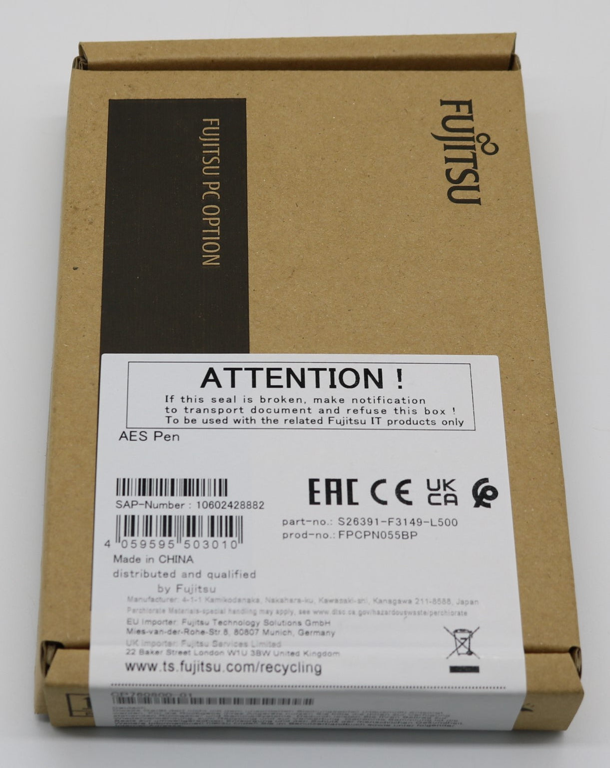 Fujitsu AES Pen Prod No: FPCPN055BP Original Stift Q738/739 U939X U9311x U9310x