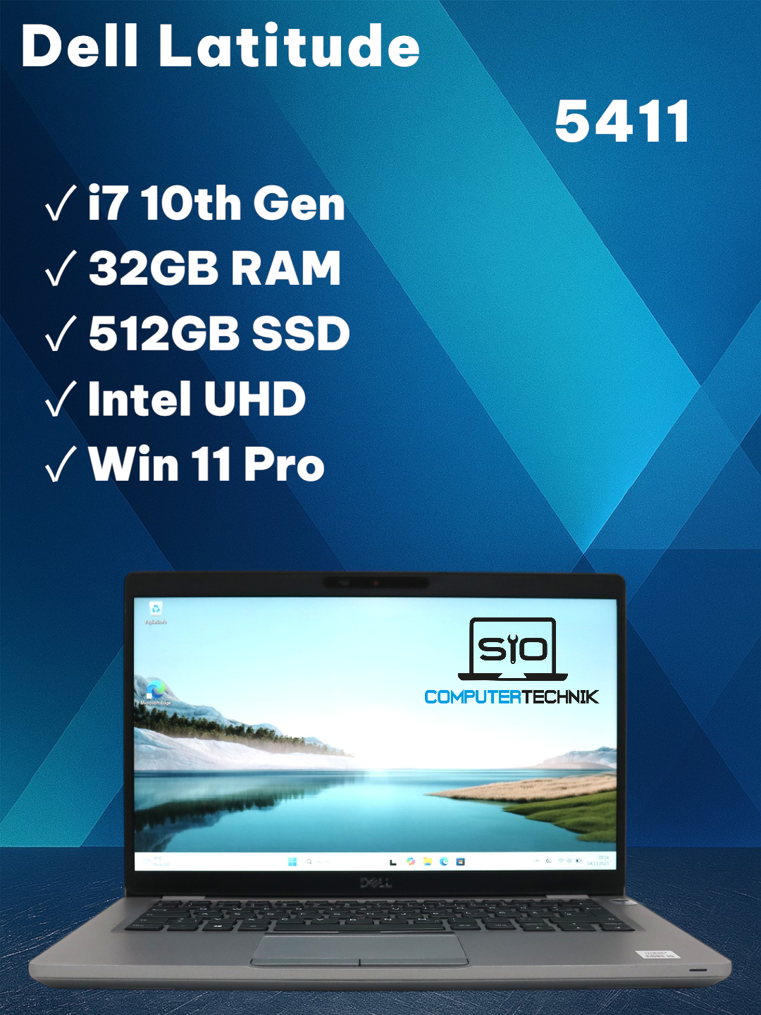 Dell Latitude 5411 i7-10850H 32GB RAM 512GB SSD FullHD 14" IPS Win11 Backlight