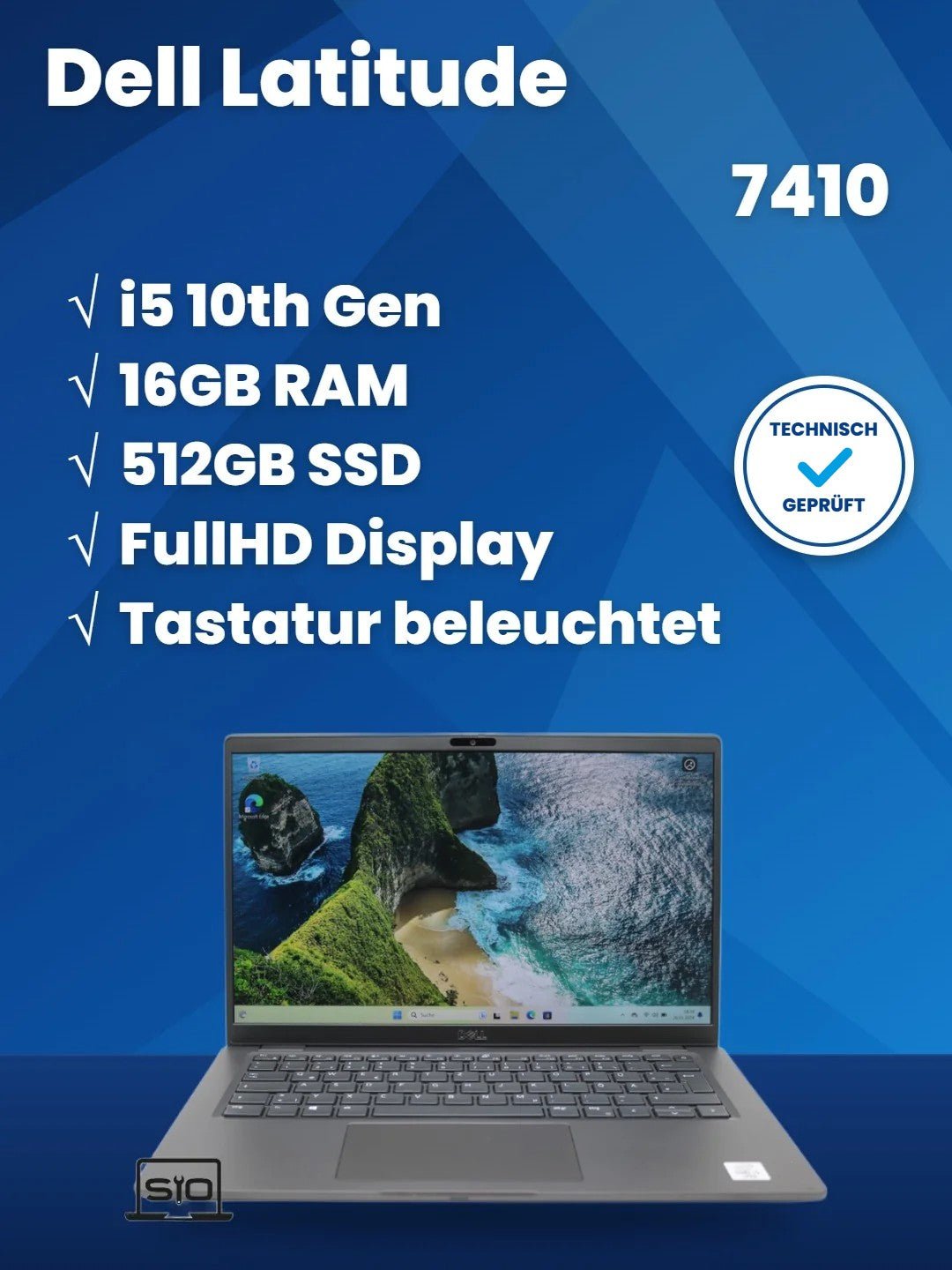 Dell Latitude 7410 i5-10310u Quad Core 16GB RAM 512GB SSD(neu) FullHD Backlight
