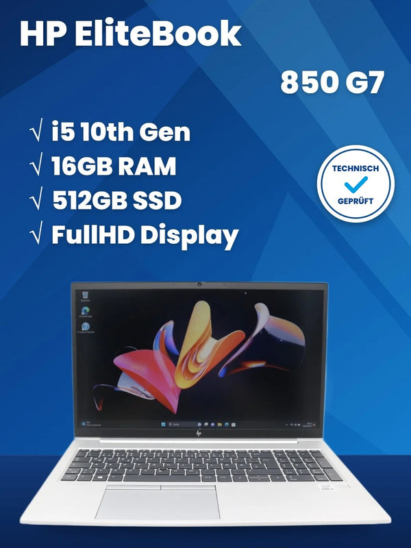 HP Elitebook 850 G7 i5-10210u Laptop 16GB RAM 512GB SSD (neu) 15,6 FullHD