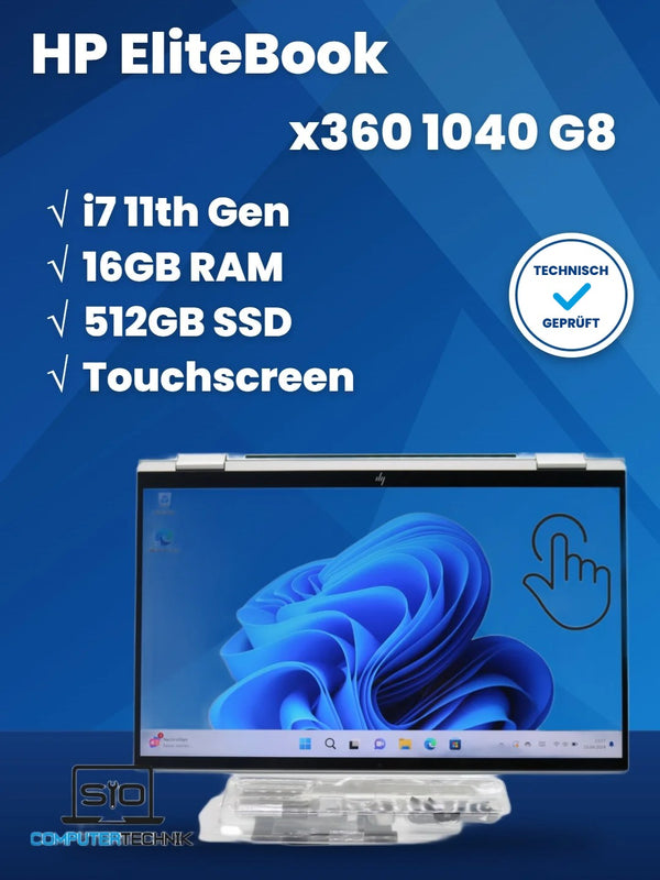 HP EliteBook x360 1040 G8 14 Zoll Intel i7-1165G7 16GB RAM 512GB SSD 2in1 TOUCH