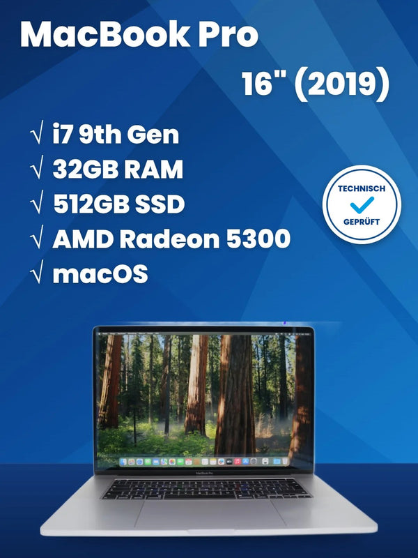 MacBook Pro 2019 16" i7-9th Gen 32GB RAM 512GB SSD AMD Radeon 5300  #200