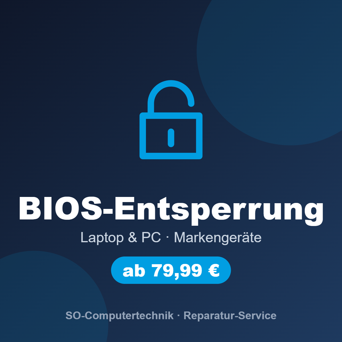 BIOS-Entsperrung – Reparatur-Service SO-Computertechnik