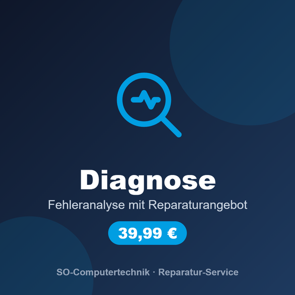 Diagnose für Laptops & PCs – Fehleranalyse mit Reparaturangebot