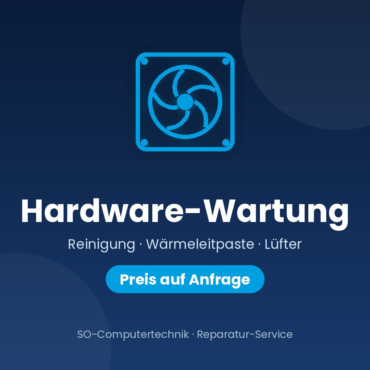 Hardware-Wartung Laptop & PC – Reinigung und Wärmeleitpaste – Preis auf Anfrage