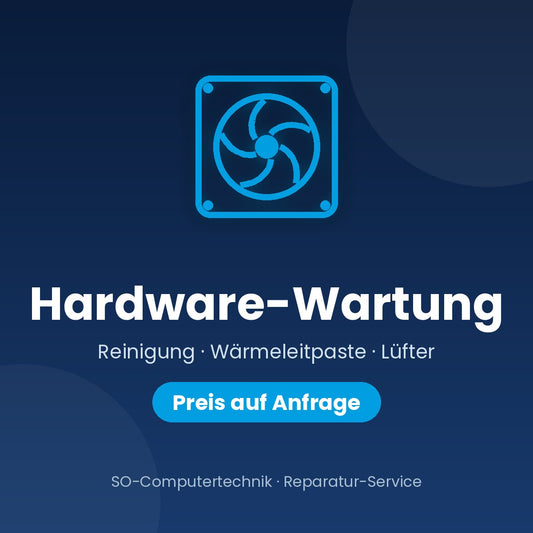 Hardware-Wartung Laptop & PC – Reinigung und Wärmeleitpaste – Preis auf Anfrage