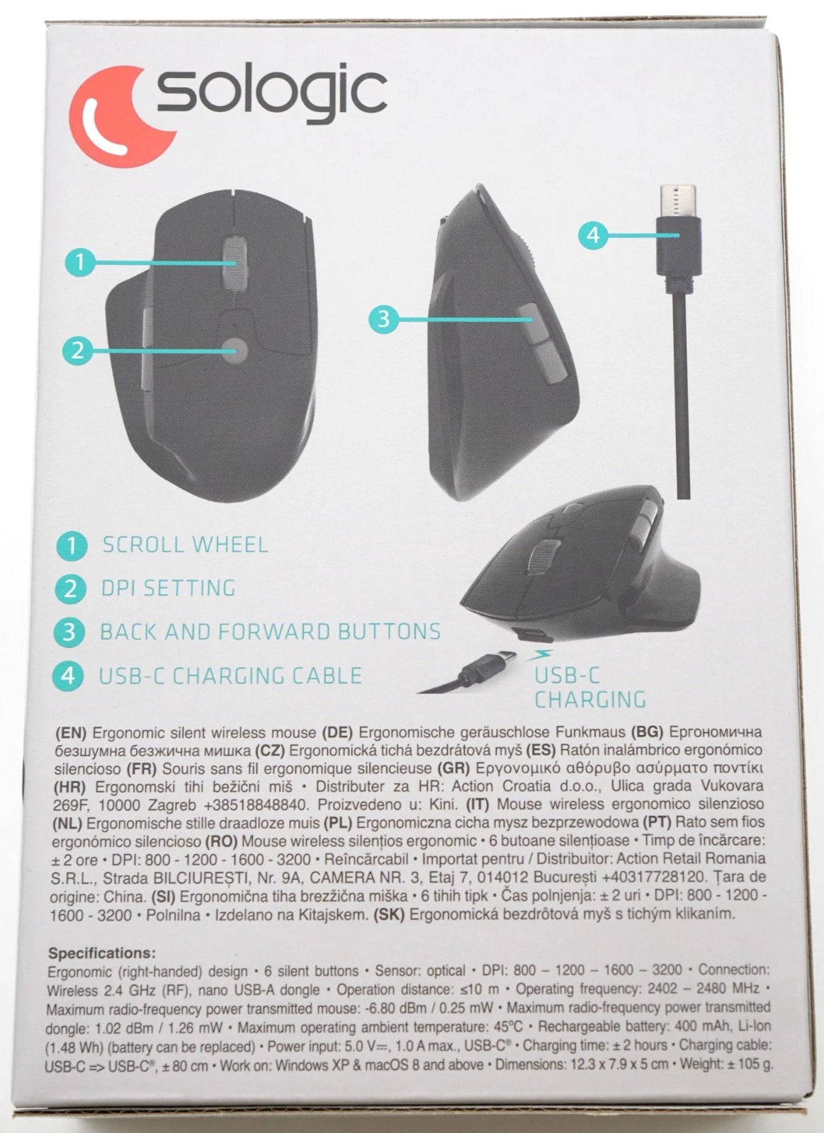 Sologic ergonomische Wireless Maus 3